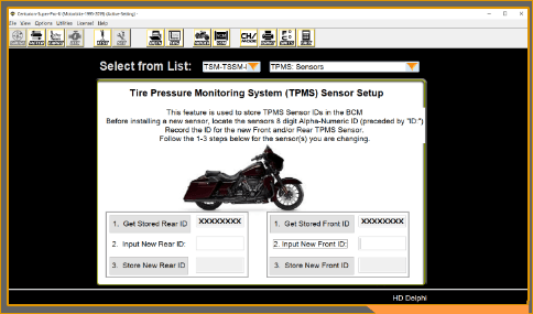 tire pressure programming